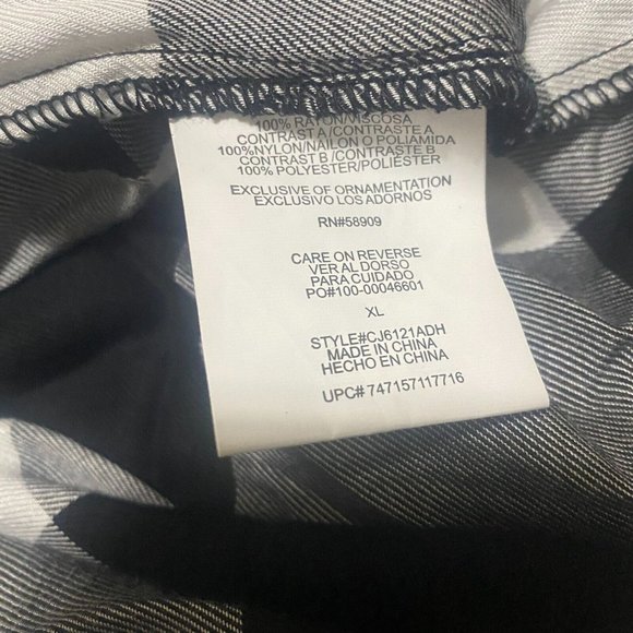 Copper Key Lace Plaid Mini Skirt A Line Black White Dressy Or Casual Sz M - Picture 5 of 15